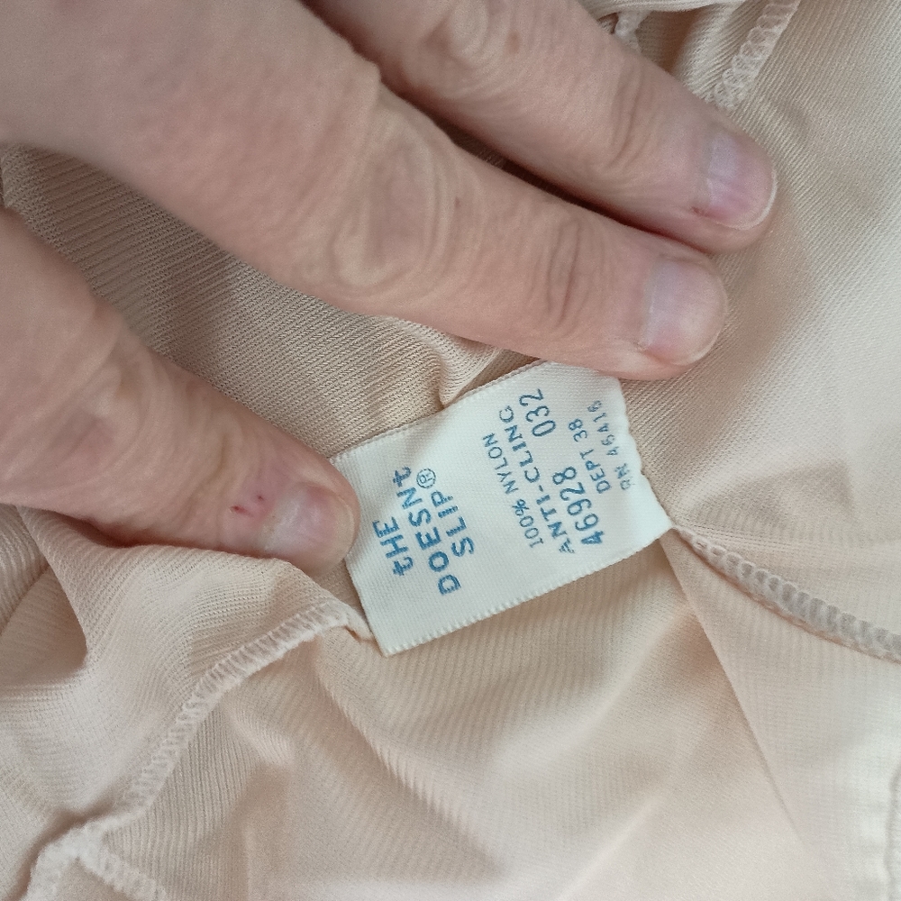 Vtg Sears The Doesn't Slip Anti Cling Maxi Slip - Picture 6 of 8